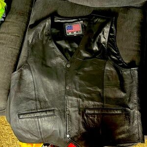 Only worn once beautiful real leather vest
